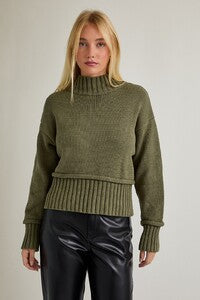 Olive Sweater Top