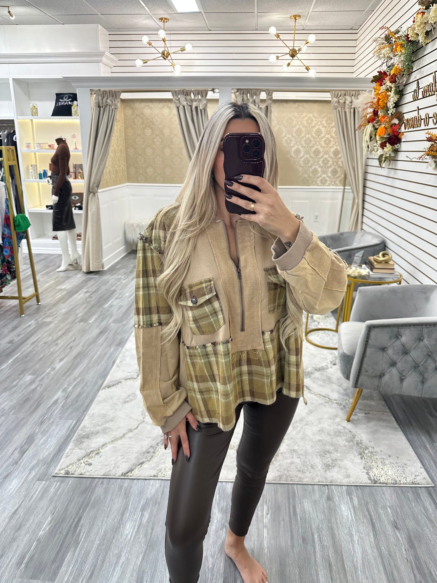 Pina Plaid Top