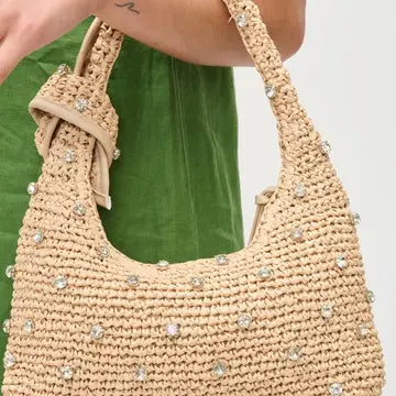 Jessa Straw Shoulder Bag
