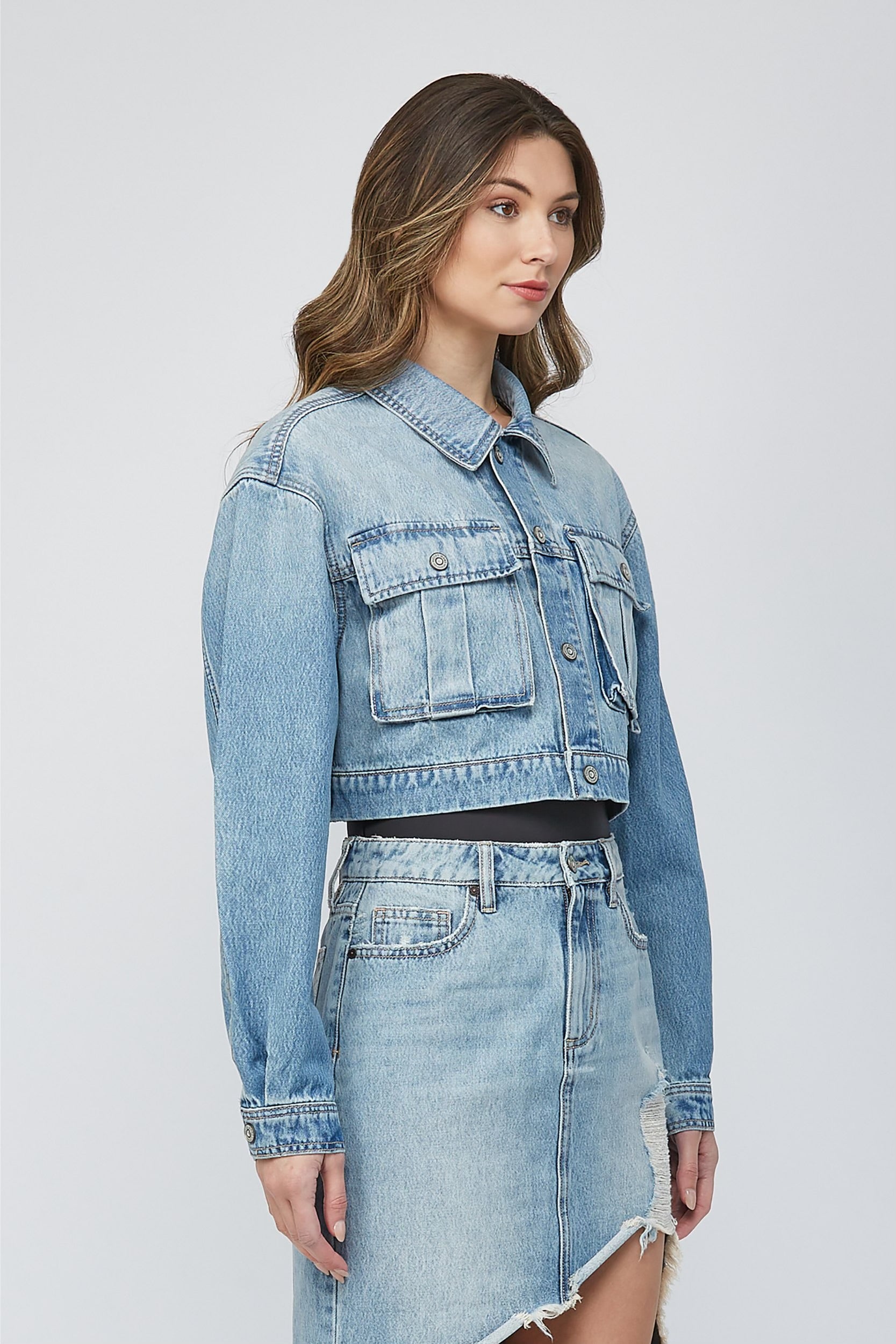 Louisa Cargo Denim Jacket