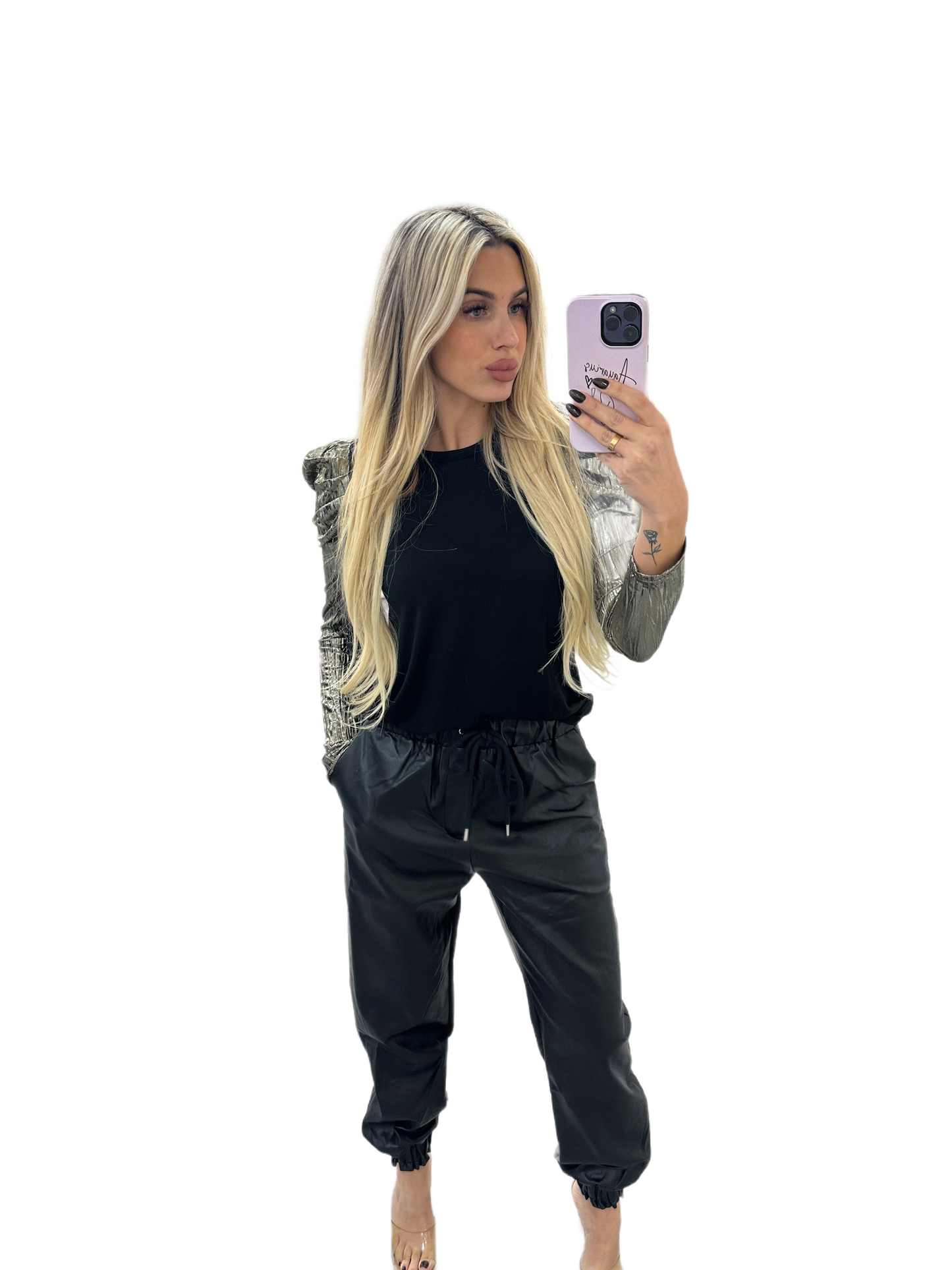 Carli Leather Jogger