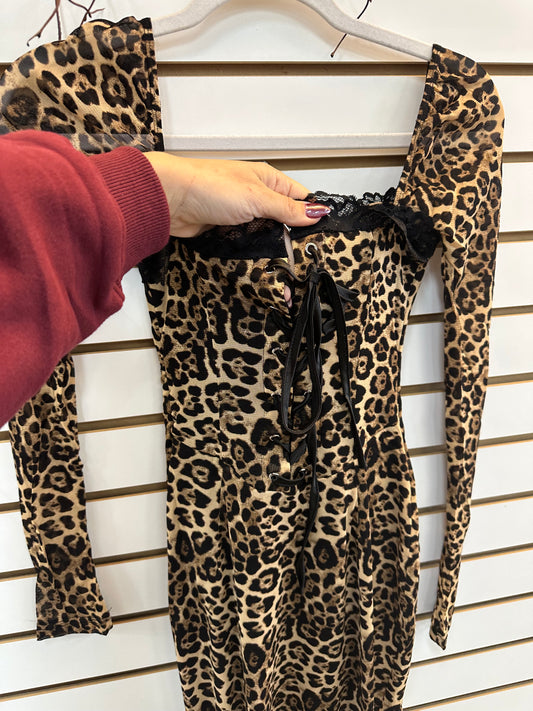 Amanda Leopard Dress