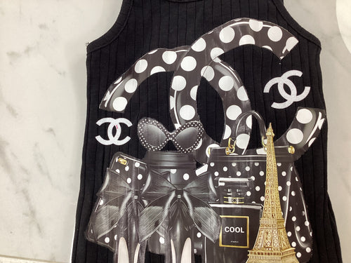 CC shoe jumpsuit