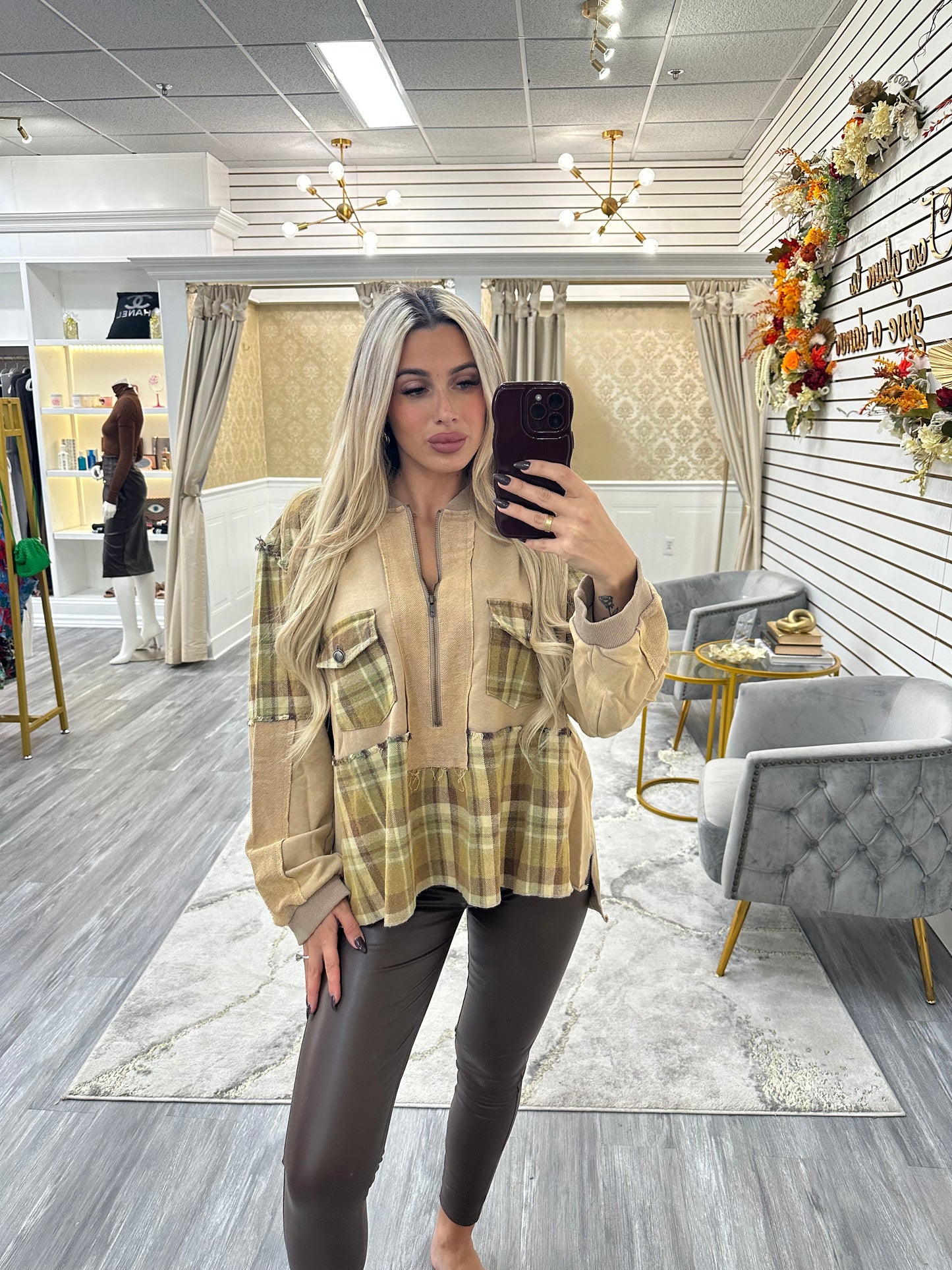 Pina Plaid Top