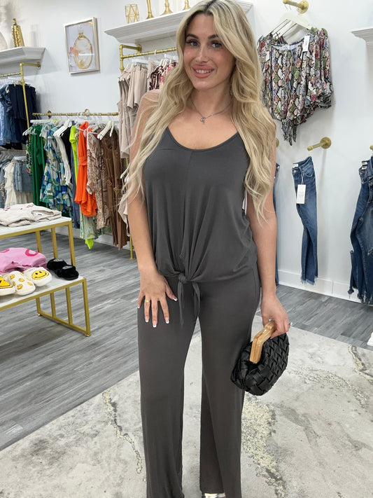 Rubi Tie Front Jumpsuit