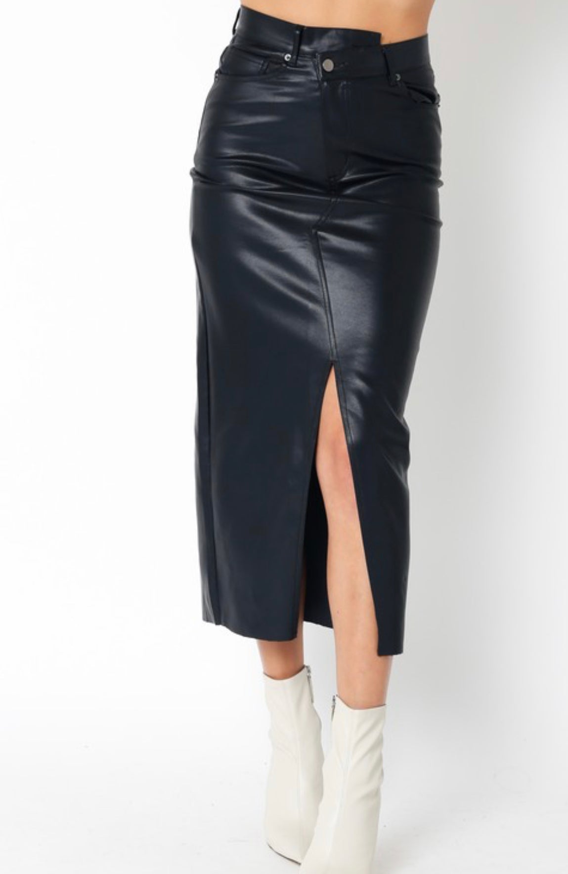 Gia PU Leather Skirt