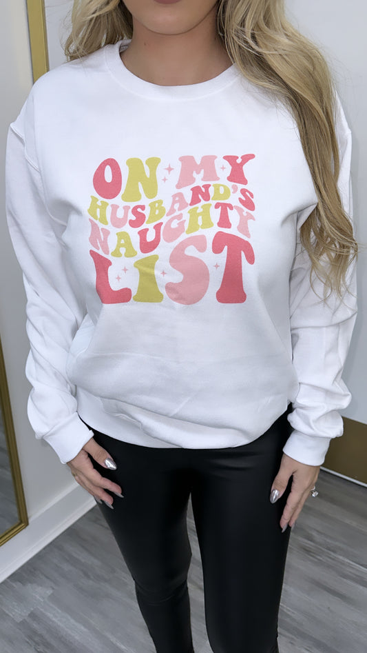 Husband's Naughty List Sweatshirt