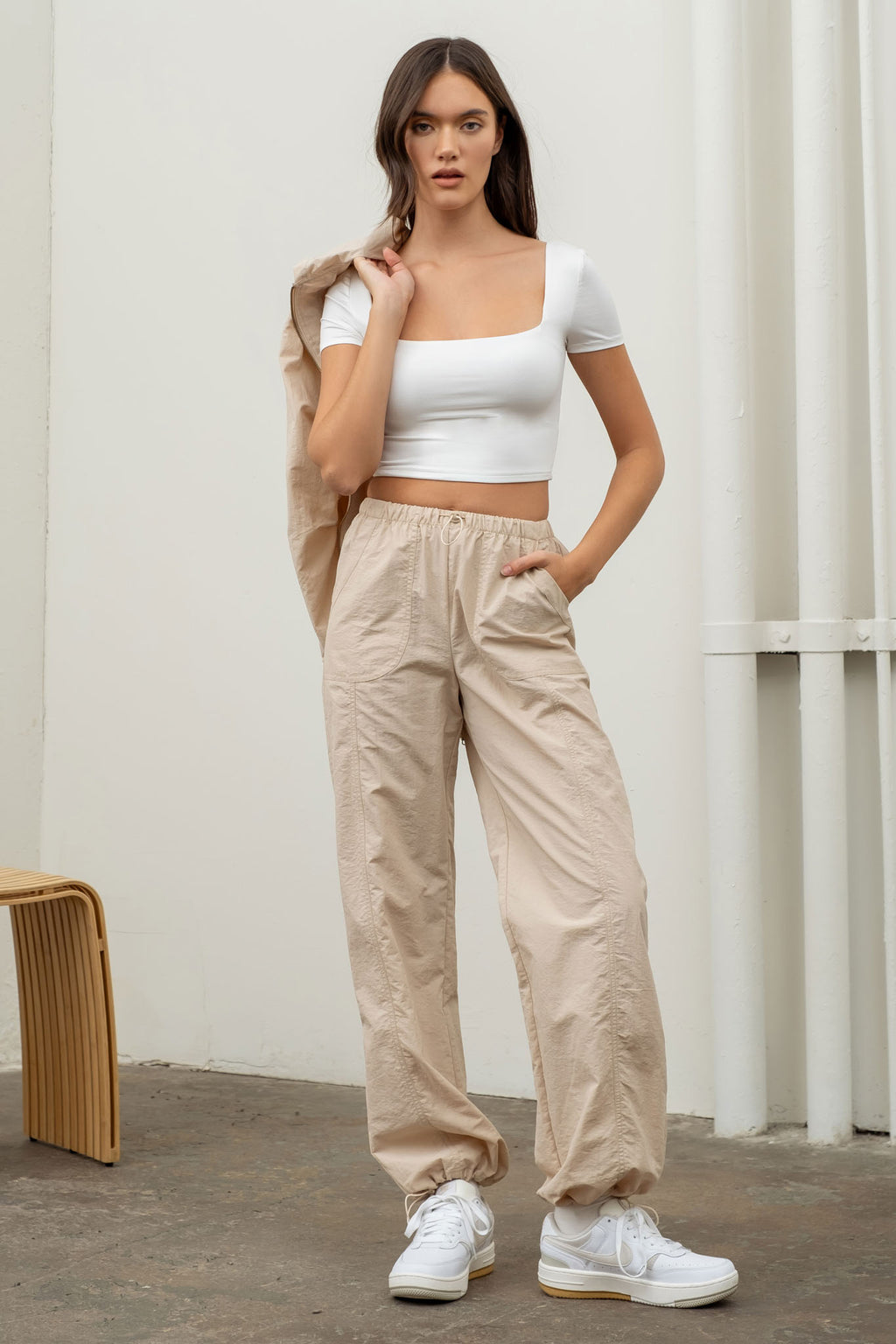 Solid Square Neck Top