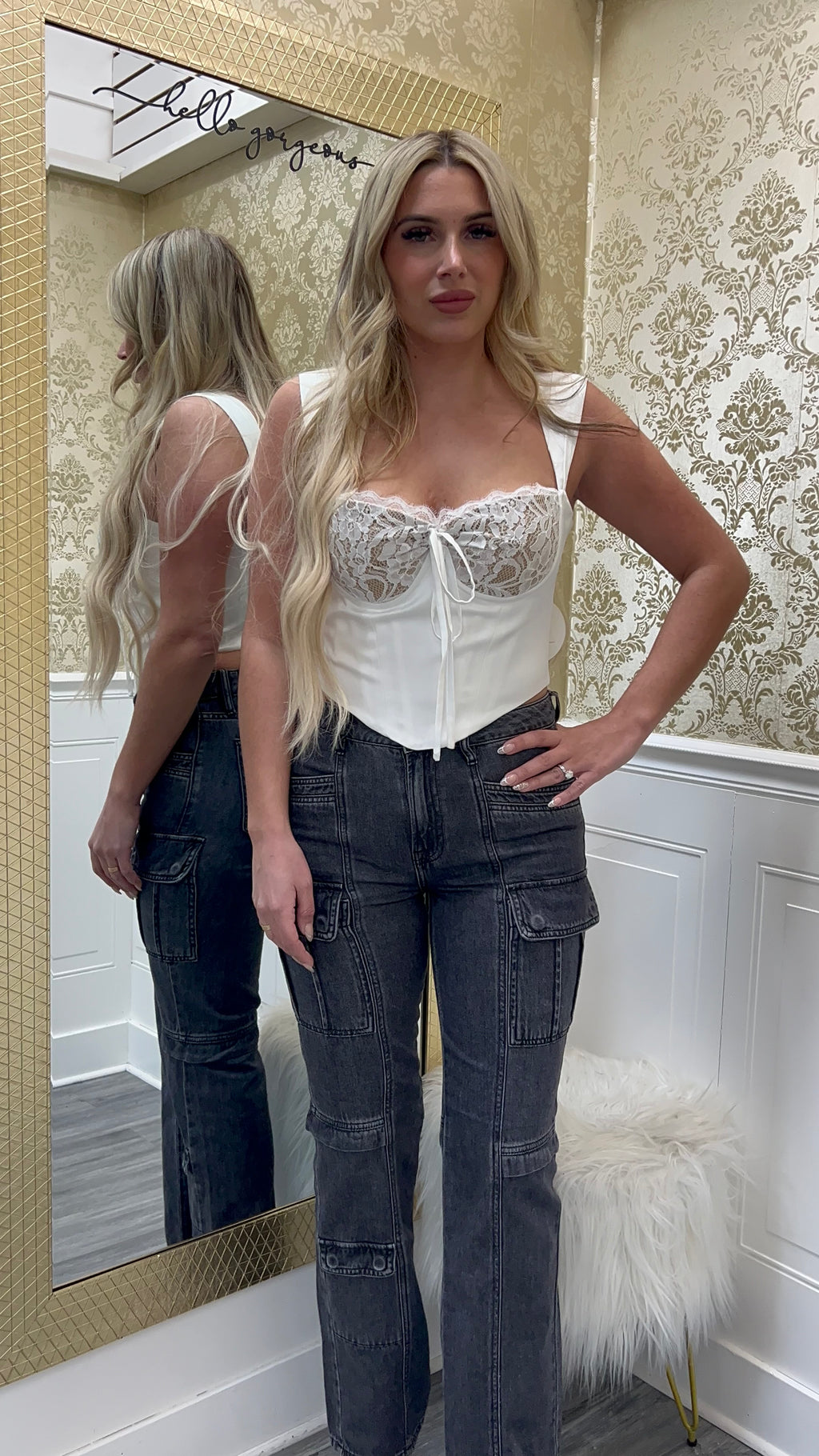 Everly Satin Corset Top