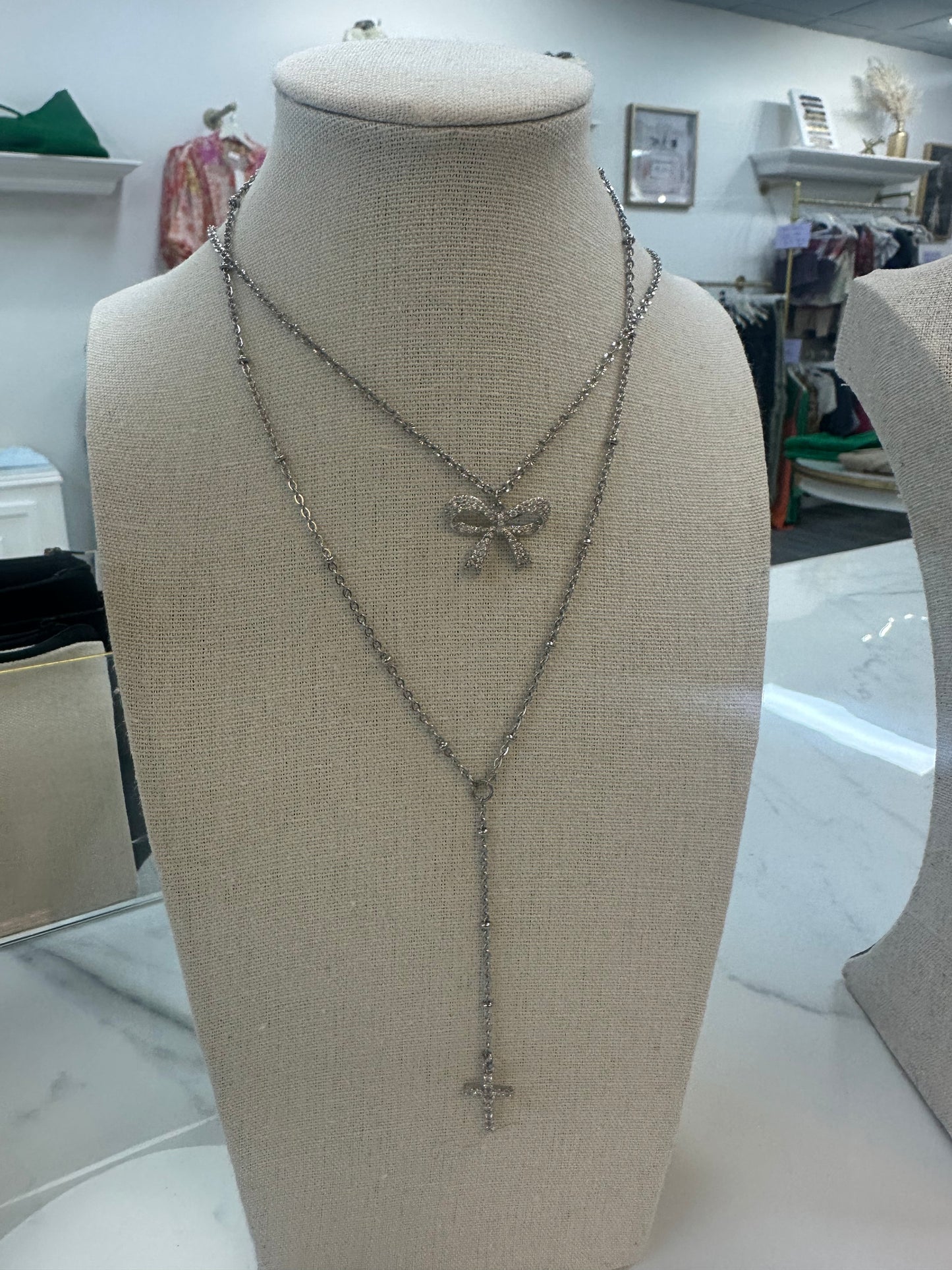 Lariat Cross Necklace