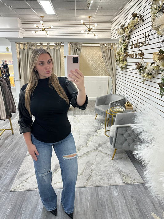Betty Leather Top