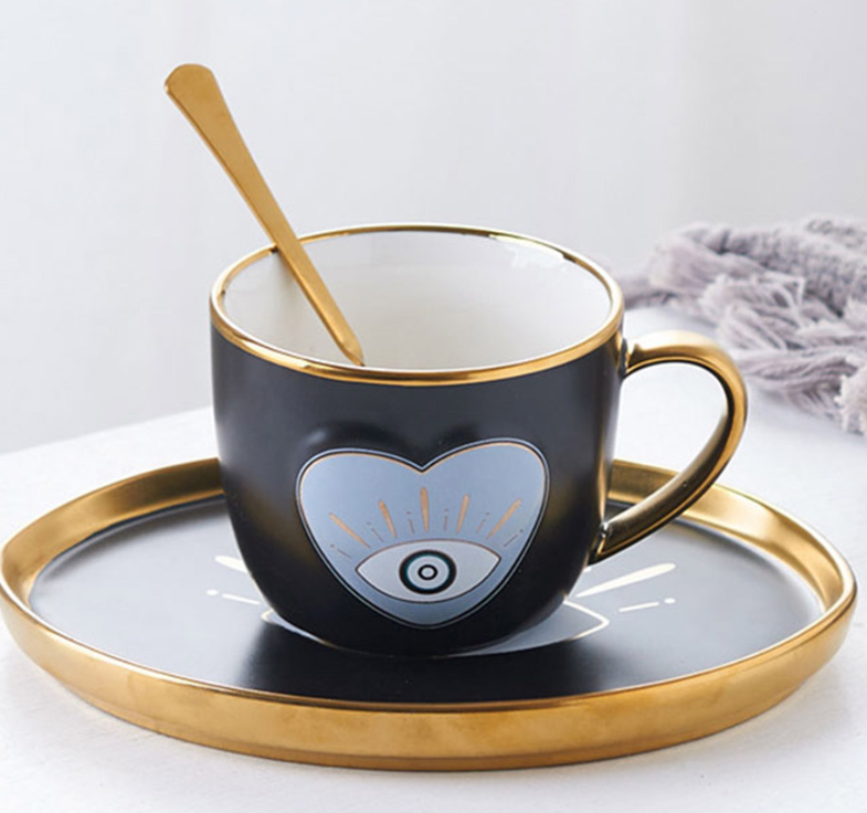 Evil Eye Cup + Saucer Set