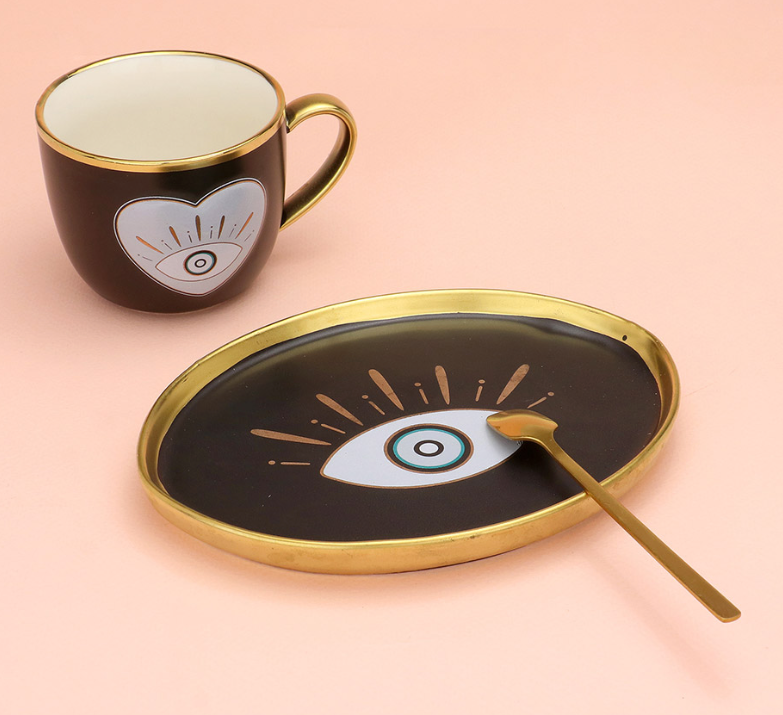Evil Eye Cup + Saucer Set
