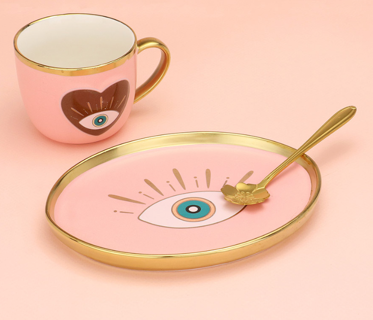 Evil Eye Cup + Saucer Set