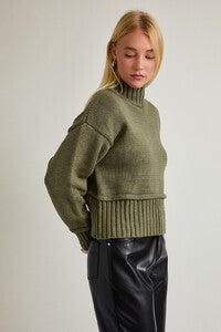 Olive Sweater Top