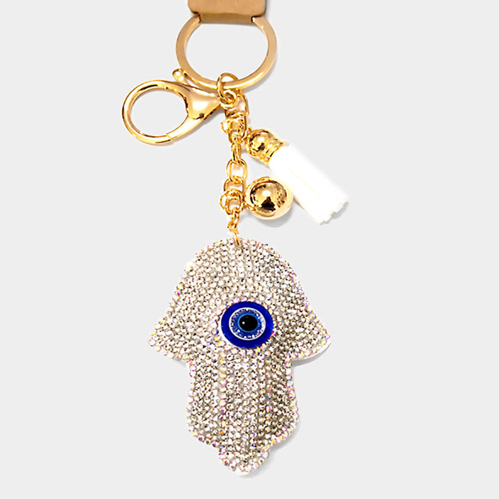 Hamsa Evil Eye Keychain