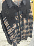 Navy Plaid Shacket