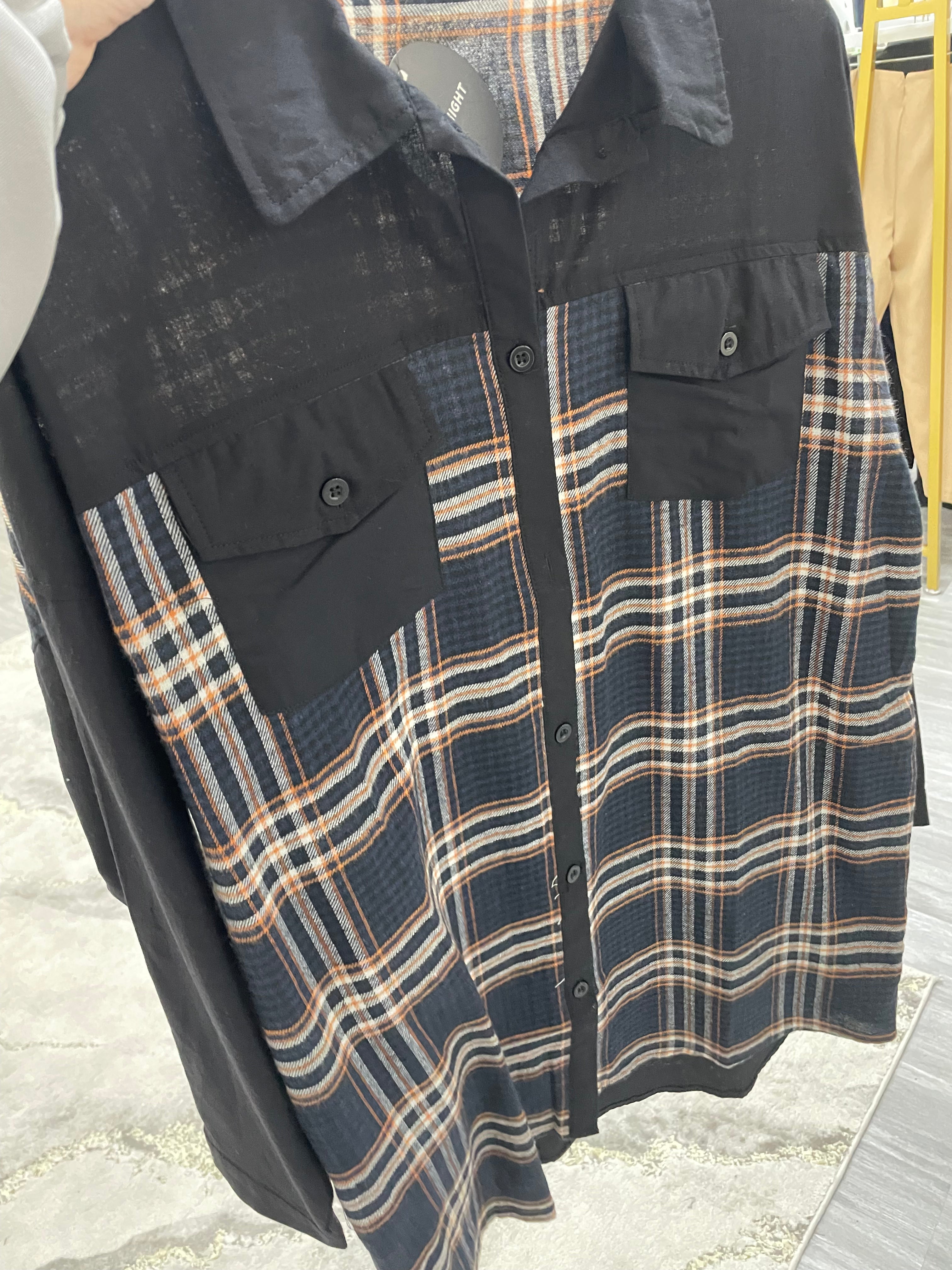 Navy Plaid Shacket
